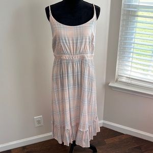 Torrid Size 1 Pink & Blue Midi Dress